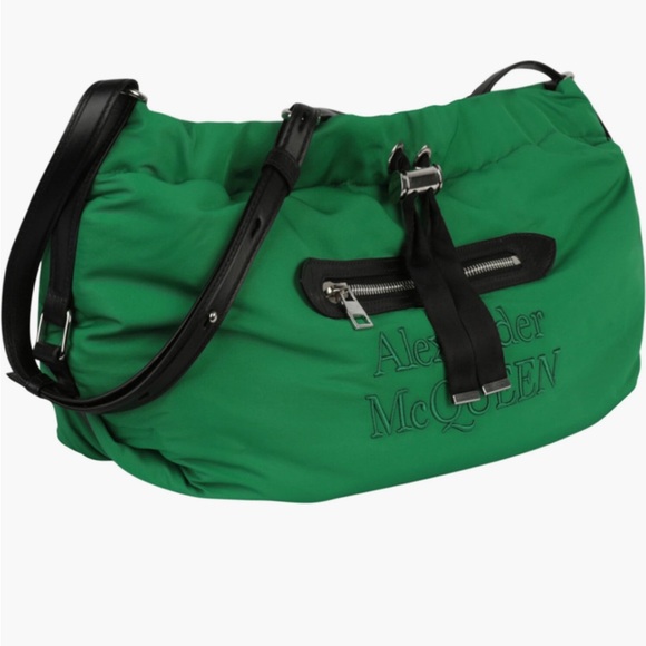 Alexander McQueen Handbags - Alexander McQueen Green and Black Shoulder Bag with Adjustable Strap